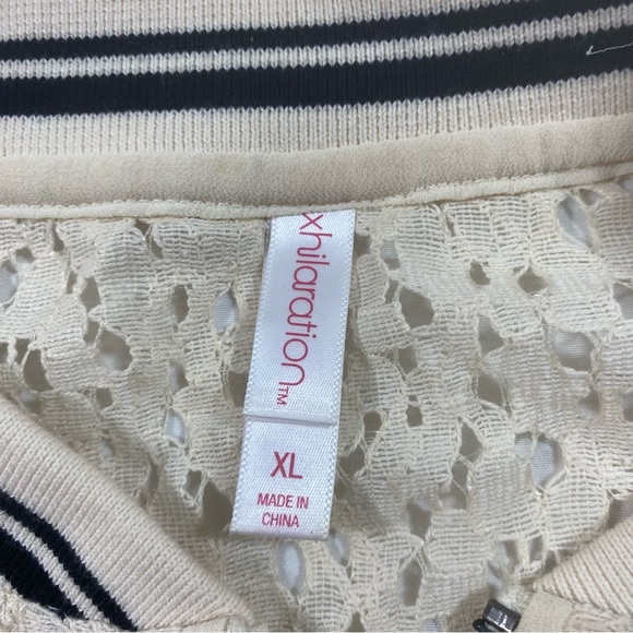 Exhilaration Zip Jacket Women X large Lace cut out Light weight See through - Picture 2 of 8